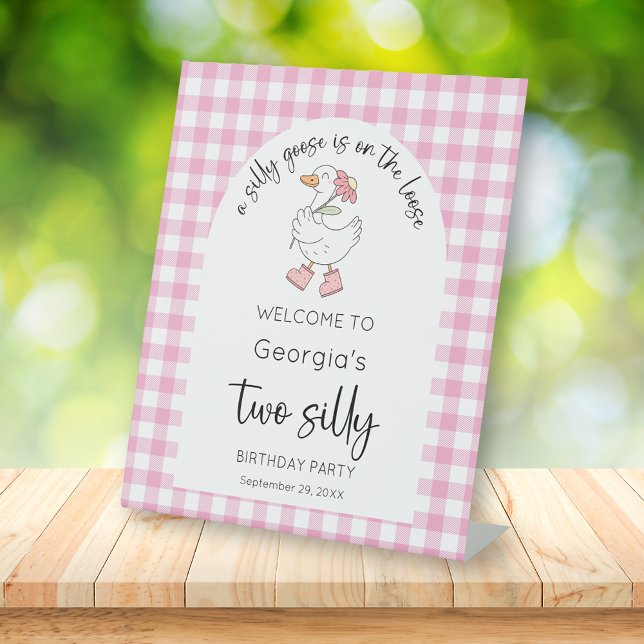 Two Silly Goose Pink 2nd Birthday Welcome Sign (Creator Uploaded)
