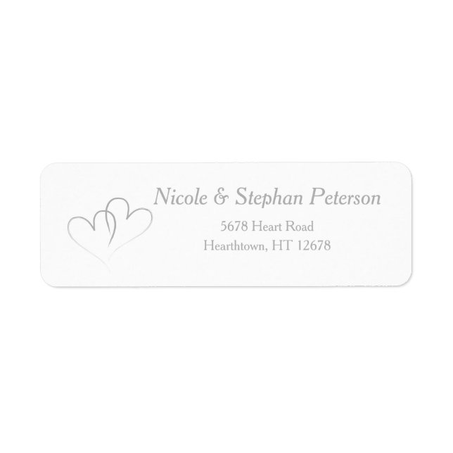 Two Silver Hearts intertwined (Front)