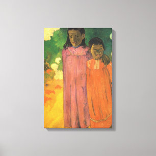 Two Sisters by Paul Gauguin, Vintage Fine Art Canvas Print