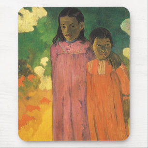 Two Sisters by Paul Gauguin, Vintage Fine Art Mouse Pad