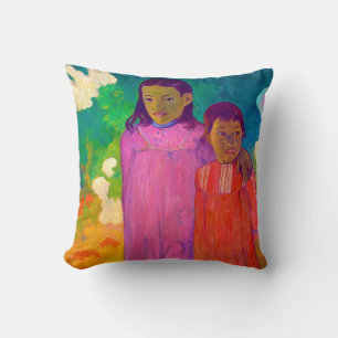 Two Sisters, Gauguin Throw Pillow