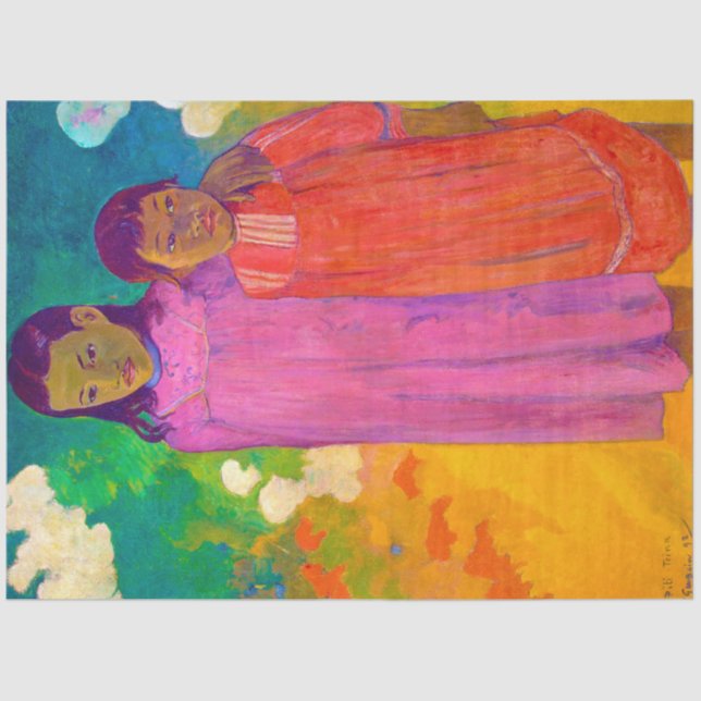 Two Sisters, Gauguin Tissue Paper (Front)