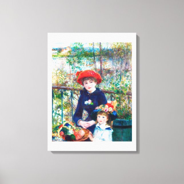 Two Sisters (On the Terrace) (1881) Canvas Print (Front)