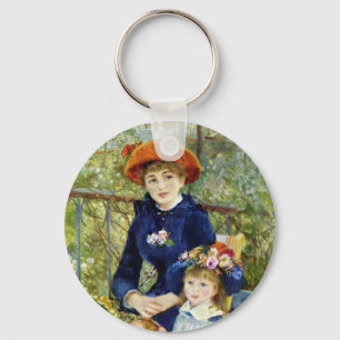 Two Sisters (On the Terrace) By Pierre Renoir Keychain