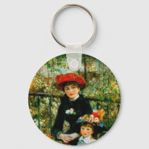 Two Sisters (On the Terrace) by Pierre Renoir Keychain