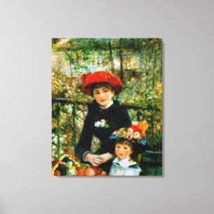Two Sisters On the Terrace by Renoir Canvas Print