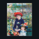 Two Sisters (On the Terrace) Pierre Auguste Renoir Postcard<br><div class="desc">Two Sisters (On the Terrace) (1881) by Pierre-Auguste Renoir.</div>