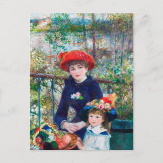 Two Sisters (On the Terrace) Pierre Auguste Renoir Postcard