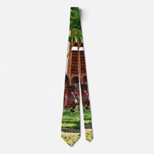 Two Sisters Playing on Swing Tie