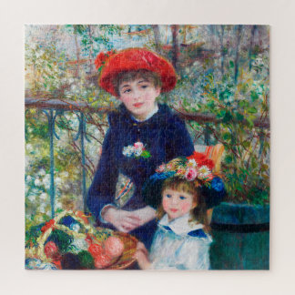 Two Sisters - Renoir Impressionist Painting 1881 Jigsaw Puzzle