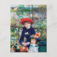 Two Sisters - Renoir Impressionist Painting 1881