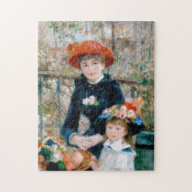 Two Sisters - Renoir Impressionist Painting Jigsaw Puzzle (Vertical)
