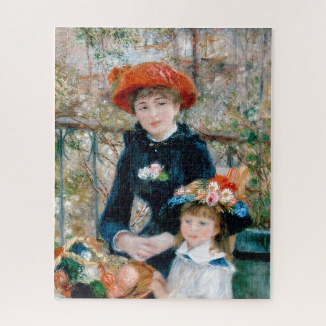 Two Sisters - Renoir Impressionist Painting Jigsaw Puzzle (Vertical)