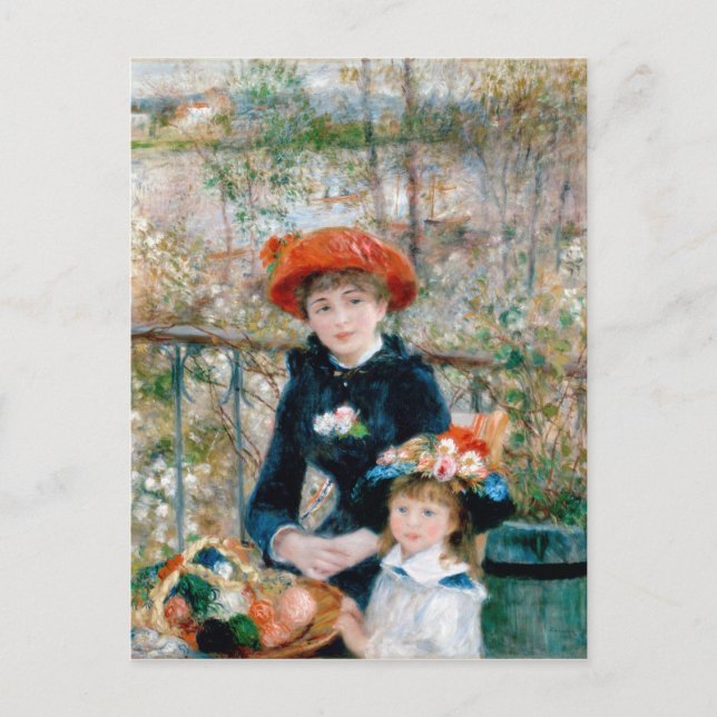 Two Sisters - Renoir Impressionist Painting Postcard (Front)