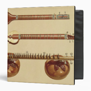 Two sitars and a rudra vina, Indian, from 'Musical Binder