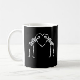 Two Skeleton Hearts Hands Classic Coffee Mug