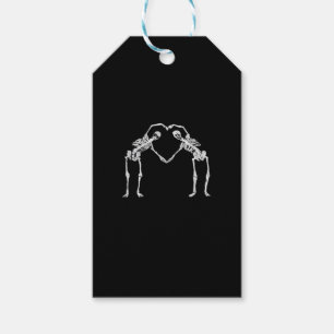 Two Skeleton Hearts Hands Classic Gift Tags