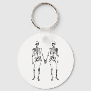 Two skeletons keychain