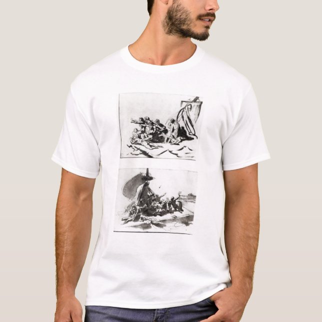 Two sketches for The Raft of the Medusa, c.1819 T-Shirt (Front)