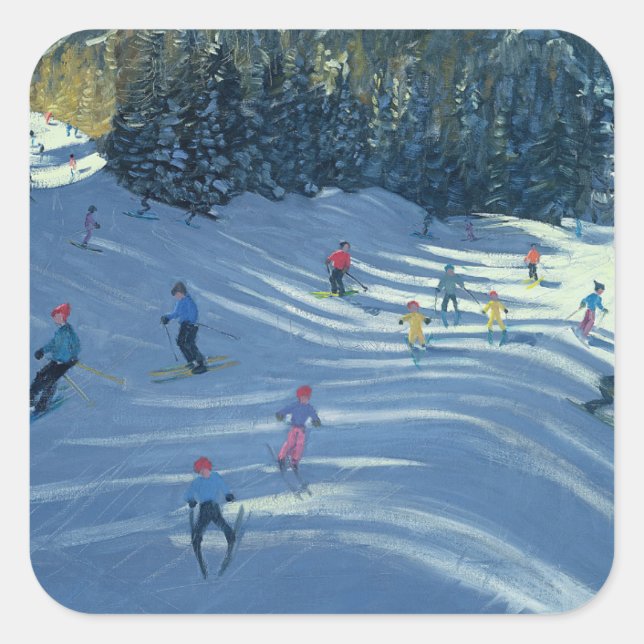 Two Ski-Slopes 2004 Square Sticker (Front)