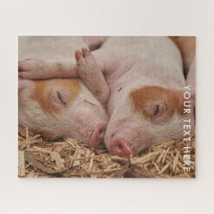 Two Sleeping Pigs Photo Jigsaw Puzzle