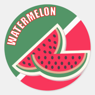 Two Sliced of Watermelon Classic Round Sticker