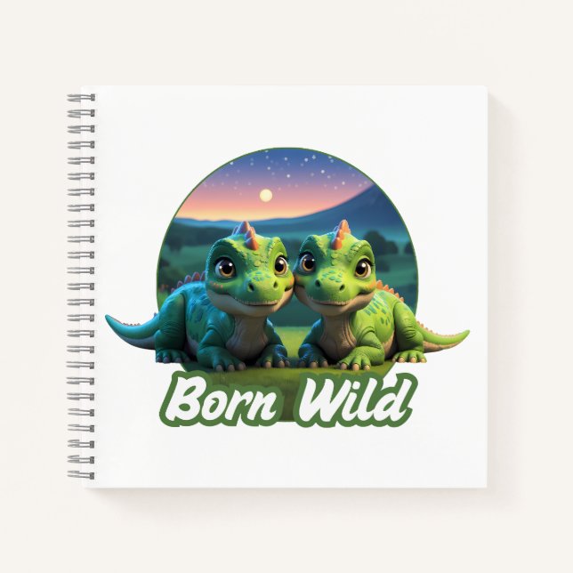 Two small diners - Born Wild Notebook (Front)