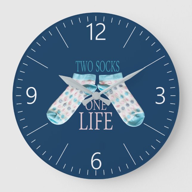 Two socks large clock (Front)