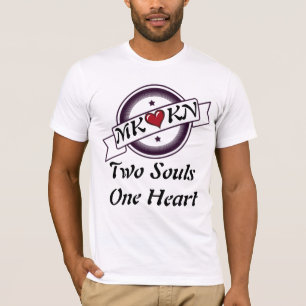 Two Souls, One Heart – Personalized Couple T‑Shirt T-Shirt