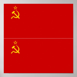 TWO Soviet Union Flag Poster