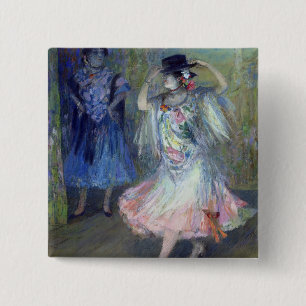 Two Spanish Dancers, 1852 2 Inch Square Button