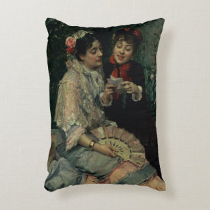 Two Spanish Women Accent Pillow
