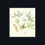 Two Sparrows Canvas Print<br><div class="desc">Two sparrows and bamboo leaves | DAJ | AssetID: 79342439</div>