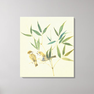 Two Sparrows Canvas Print