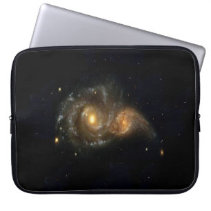 Two Spiral Galaxies Collide Neoprene Sleeve 15"