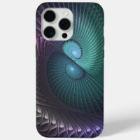 Two Spirals Colourful Modern Abstract Fractal Art