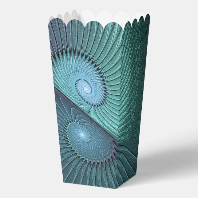 Two Spirals Colourful Modern Abstract Fractal Art Favor Box (Front)
