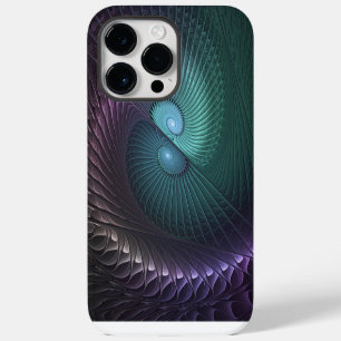 Two Spirals Colourful Modern Abstract Fractal Art iPhone 14 Pro Max Case