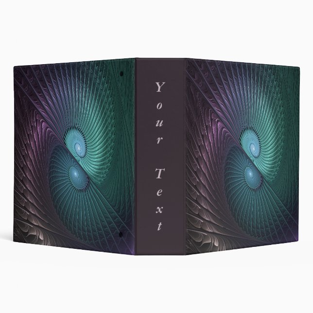 Two Spirals Colourful Modern Abstract Fractal Text Binder (Background)