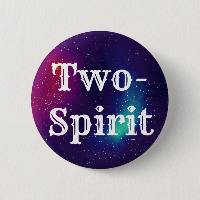Two-Spirit Customizable Galaxy Identity 2 Inch Round Button (Front)