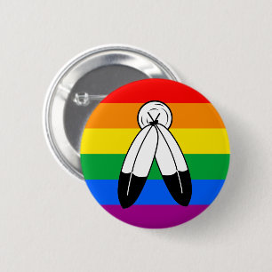 Two-Spirit LGBTQ+ Pride Flag 2 Inch Round Button