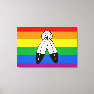 Two-Spirit LGBTQ+ Pride Flag Canvas Print