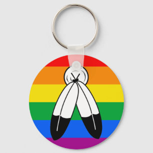 Two-Spirit LGBTQ+ Pride Flag Keychain