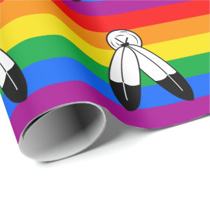 Two-Spirit LGBTQ+ Pride Flag Wrapping Paper
