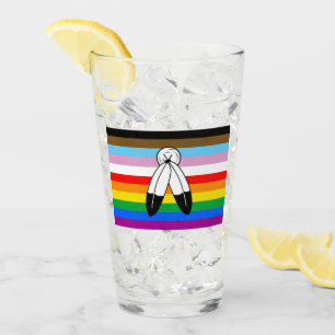 Two-Spirit LGBTQ+ Progress Pride Flag Glass