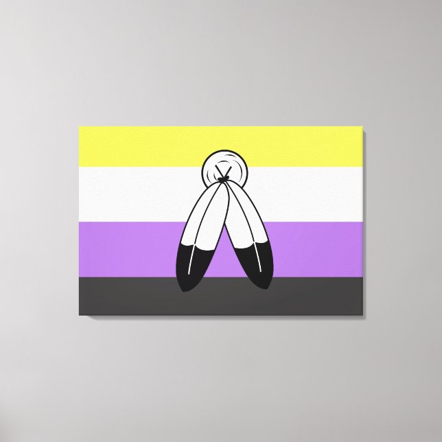 Two-Spirit Nonbinary Pride Flag Canvas Print (Front)