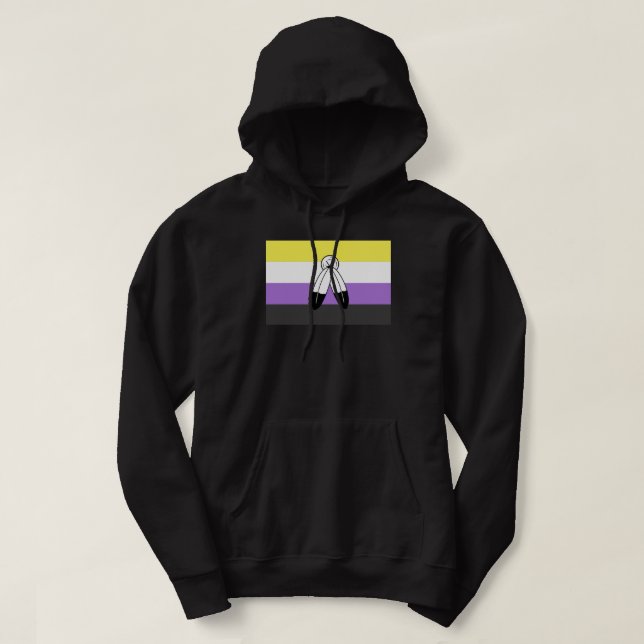 Two-Spirit Nonbinary Pride Flag Hoodie (Design Front)