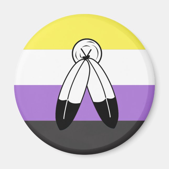 Two-Spirit Nonbinary Pride Flag Magnet (Front)
