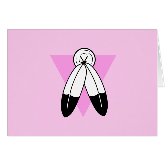 Two-Spirit Pink Triangle Flag (Front Horizontal)