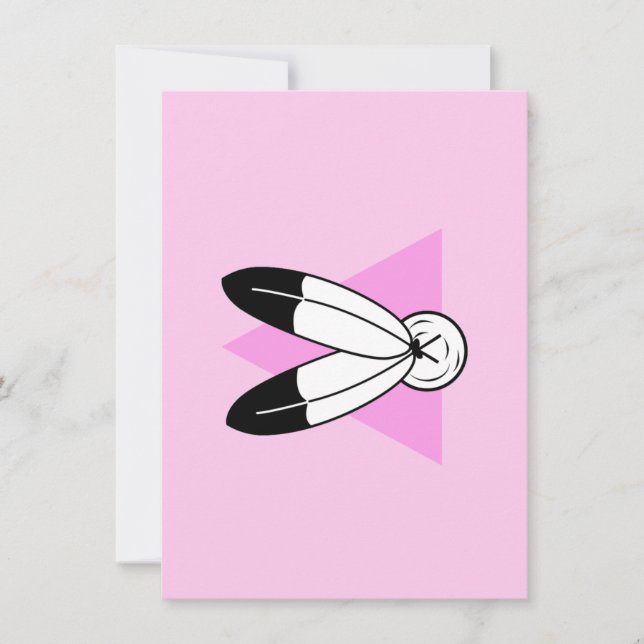 Two-Spirit Pink Triangle Flag Holiday Card (Front)